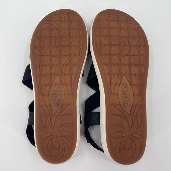 Born Women’s Black Leather Strappy Slingback Sandals, Sz. 9M - Picture 7 of 13